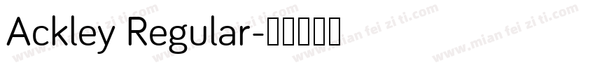 Ackley Regular字体转换